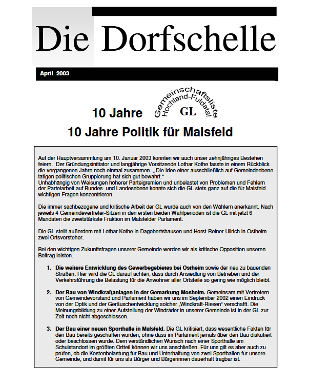 Dorfschelle 2023