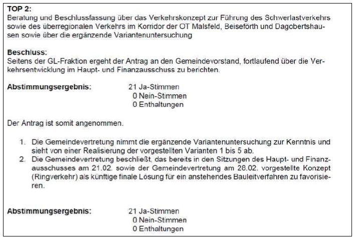 Verkehrskonzept Beisefoerth