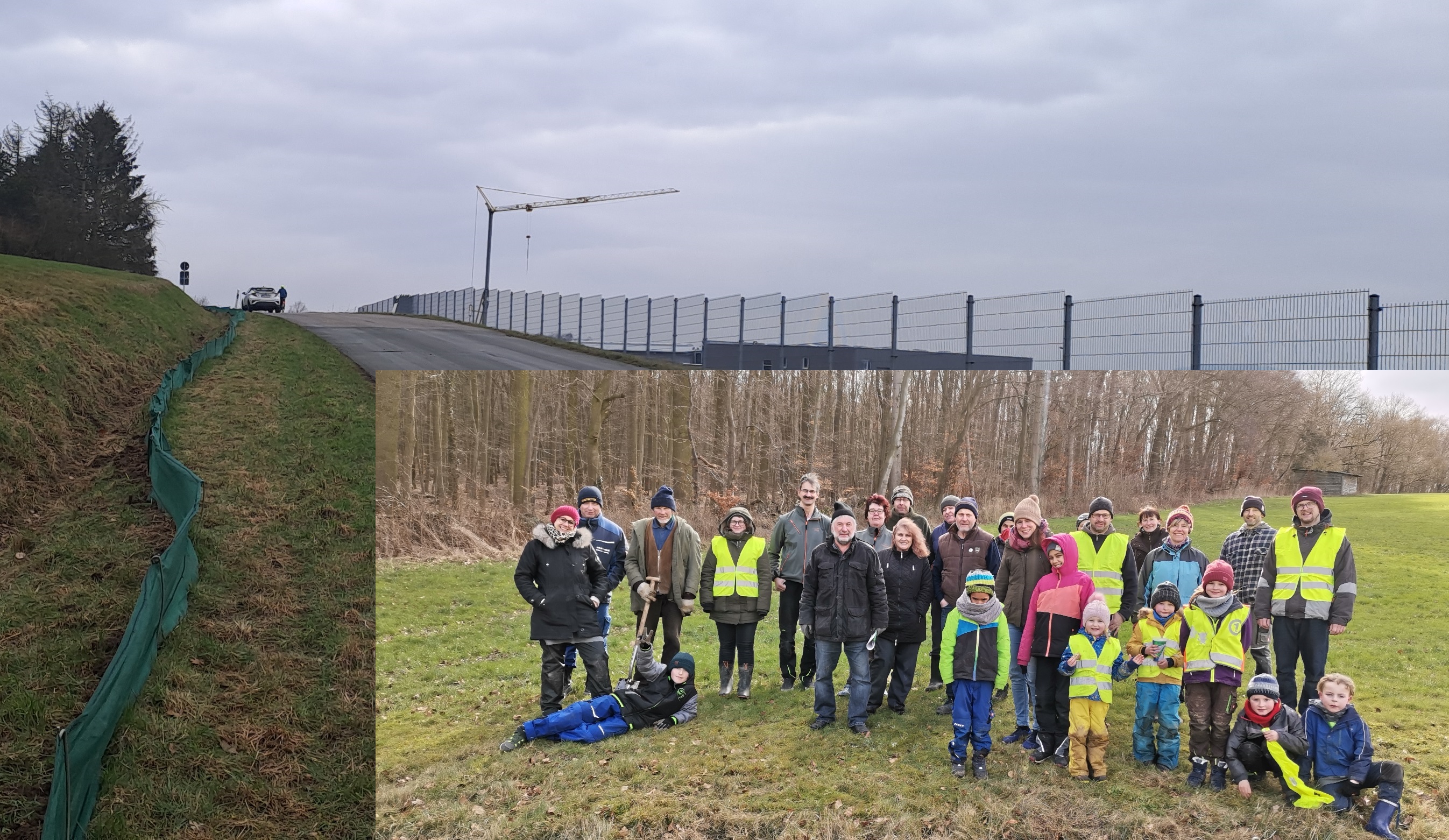 Krötenzaun Gewerbegebiet Ostheim